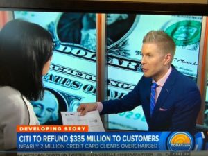 Financial Planner LA David Rae on the Today Show with Jo Ling Kent Discussing the Citi $330 Million Dollar refund to overcharged customers.